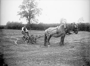 Horsedrawn agricultural machinery near Hellidon, Northamptonshire, c1873-c1923