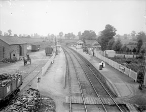 The platforms at Byfield Station, Northamptonshire, c1873-c1923