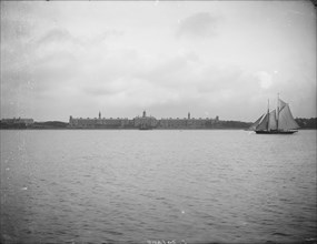 The Royal Victoria Hospital, Netley, Hampshire viewed from Southampton Water, c1878