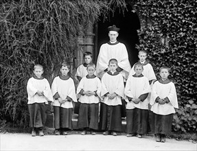 Choir at Freeland, Oxfordshire, c1860-c1922