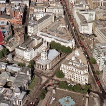 St Martin-in-the-Fields, The National Gallery, Trafalgar Square and The Strand, London, 2002