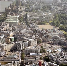 Aerial view of Westminster, London, 2002