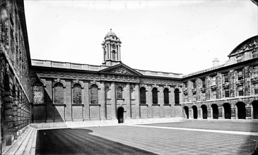 Front Quad, Queen's College, Oxford, Oxfordshire, 1875