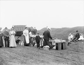 Bank Holiday picnickers on White Horse Hill, Oxfordshire, c1860-c1922