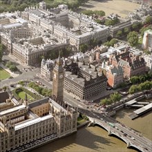 Whitehall and the Houses of Parliament, Westminster, London, 2002