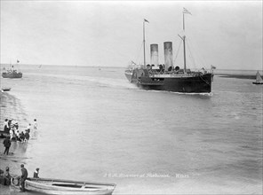 The Isle of Man paddle steamer, Fleetwood, Lancashire, 1890-1910