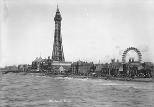 Blackpool Tower and the front, Blackpool, Lancashire, 1894-1910