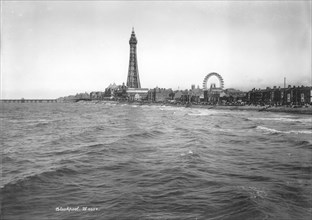 High tide at Blackpool, Lancashire, 1894-1910