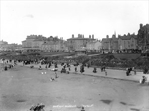 Holidaymakers on the seafront at Southport, Lancashire, 1890-1910