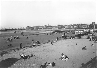 The beach at Margate, Kent, 1890-1910