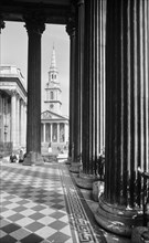 St Martin-in-the-Fields, Trafalgar Square, Westminster, London, 1945-1980