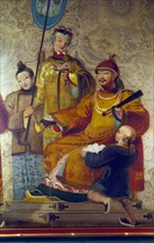 Chinese wall painting, Royal Pavilion, Brighton, East Sussex, early 19th century