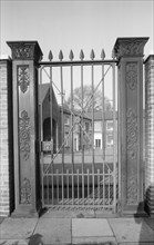 Wrought iron gate east of Lambeth Palace, Lambeth Road, Lambeth, London, c1945-1980