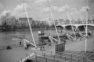 View from the Royal Festival Hall, South Bank, Lambeth, London, c1951-1962