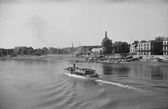 A passenger steamer on the Thames at Hammersmith, London, c1945-1965