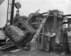 Restoration work at Stonehenge, Amesbury, Wiltshire, 1919-1920