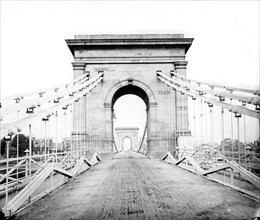 Hammersmith Bridge, Hammersmith, London, c1860-1883