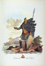 'Costume of a Saxon Chief', 1814. Artist: Charles Hamilton Smith