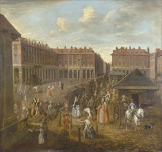 'Covent Garden Piazza and Market', c1725. Artist: Joseph van Aken