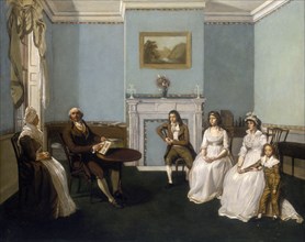 'John Middleton with his family in his Drawing Room', c1796. Artist: Unknown