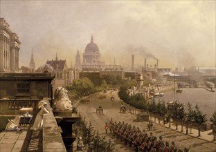 'The Embankment', 1874. Artist: John Scorrer O'Connor