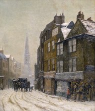 'Drury Court with the Church of St Mary-le-Strand', 1880. Artist: Philip Norman