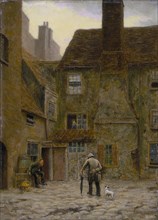 'The Back Yard of the Queen's Head Inn, Southwark', 1884. Artist: Philip Norman