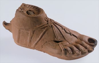 Lamp in the form of a human foot, Roman, mid-2nd century. Artist: Unknown