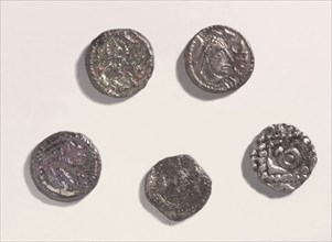 Early Saxon coins, 5th-6th century. Artist: Unknown