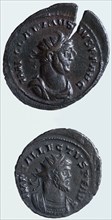 Bronze antoninianus coins, Roman, c293-c296 AD. Artist: Unknown