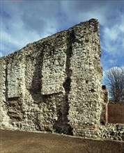 A section of the City wall at Tower Hill, London. Artist: Unknown