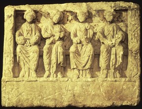 Sculpture of four mother-goddesses, Roman. Artist: Unknown