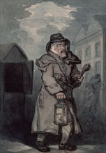 Night watchman, (late 18th century?). Artist: Thomas Rowlandson