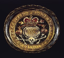 Mourning slide of Mary II, (c1694?). Artist: Unknown