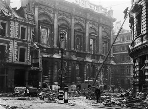 Carpenters' Hall bomb damage, London, 1941. Artist: Unknown