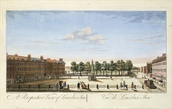 'A Perspective View of Lincoln's Inn', London, c1741-c1761. Artist: John Maurer