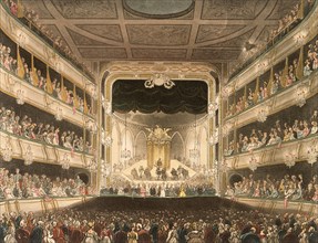 Interior of the Covent Garden Theatre, London, 1808. Artist: Thomas Rowlandson