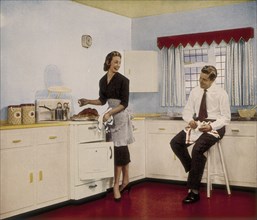 'Who couldn't cook well in a kitchen like this', 1950s. Artist: Unknown