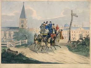 'Stage Coach Setting Off', early 19th century. Artist: Robert Havell