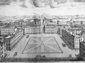 Hanover Square, Westminster, London, early 18th century. Artist: Sutton Nicholls