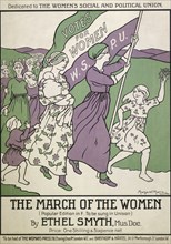 Songsheet of 'The March of the Women', 1911. Artist: Margaret Morris