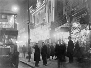 Crowds outside a cinema, London, c1930s. Artist: Unknown