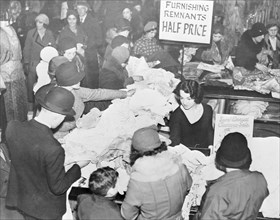 Selfridges during the Christmas sales, Oxford Street, London, 1933. Artist: Unknown