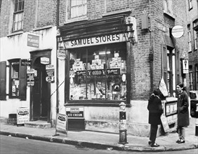 Samuel Stores, a corner shop. Artist: Unknown