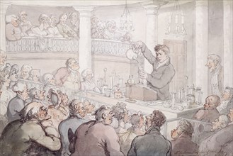 Professor F Accum lecturing at the Surrey Institute, London, 1809. Artist: Thomas Rowlandson