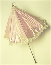 A parasol of pink moire, (1851?) Artist: Unknown