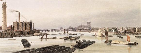 Westminster from Waterloo Bridge, London. Artist: TS Bays