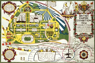 Site Map for the British Empire Exhibition, 1924. Artist: Unknown