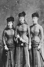Daughters of King Edward VII; Princess Maud, Louise and Victoria of Wales, 1886.  Creator: Unknown.