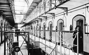 Interior of Holloway Prison, London. Artist: Unknown
